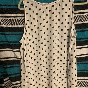 Polka dot dressy tank top